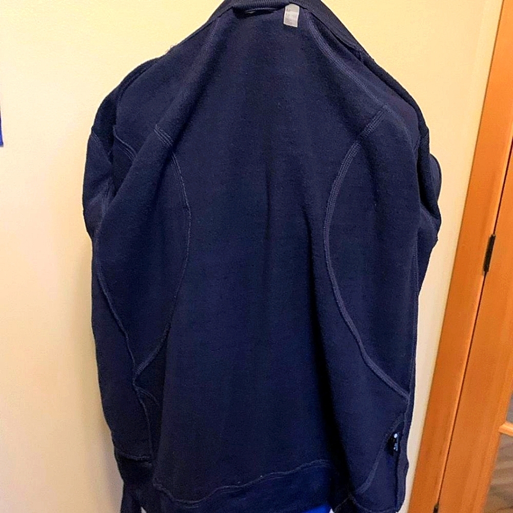 Zella Navy Funnel Neck Zip-up Athletic Jacket, Size Medium - Picture 5 of 7